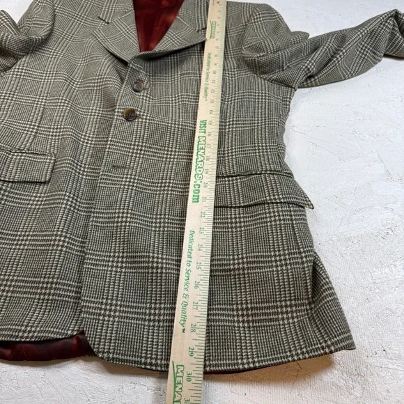 Vintage Wool Plaid Riding Blazer - Men's 42 Sport Coat‎ Made in Canada